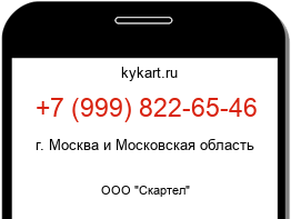 Информация о номере телефона +7 (999) 822-65-46: регион, оператор