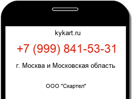 Информация о номере телефона +7 (999) 841-53-31: регион, оператор