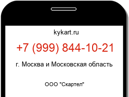 Информация о номере телефона +7 (999) 844-10-21: регион, оператор