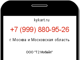 Информация о номере телефона +7 (999) 880-95-26: регион, оператор