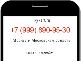 Информация о номере телефона +7 (999) 890-95-30: регион, оператор