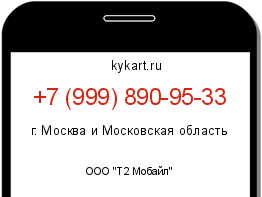 Информация о номере телефона +7 (999) 890-95-33: регион, оператор