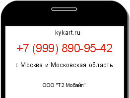 Информация о номере телефона +7 (999) 890-95-42: регион, оператор