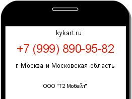 Информация о номере телефона +7 (999) 890-95-82: регион, оператор
