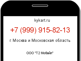 Информация о номере телефона +7 (999) 915-82-13: регион, оператор