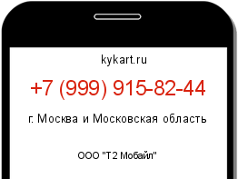 Информация о номере телефона +7 (999) 915-82-44: регион, оператор
