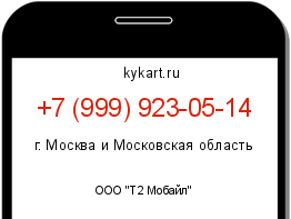 Информация о номере телефона +7 (999) 923-05-14: регион, оператор