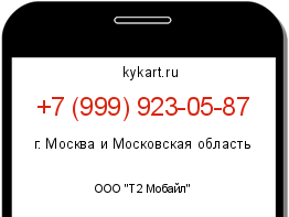 Информация о номере телефона +7 (999) 923-05-87: регион, оператор