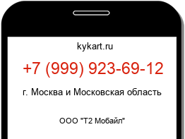 Информация о номере телефона +7 (999) 923-69-12: регион, оператор