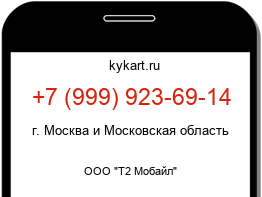 Информация о номере телефона +7 (999) 923-69-14: регион, оператор