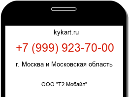 Информация о номере телефона +7 (999) 923-70-00: регион, оператор
